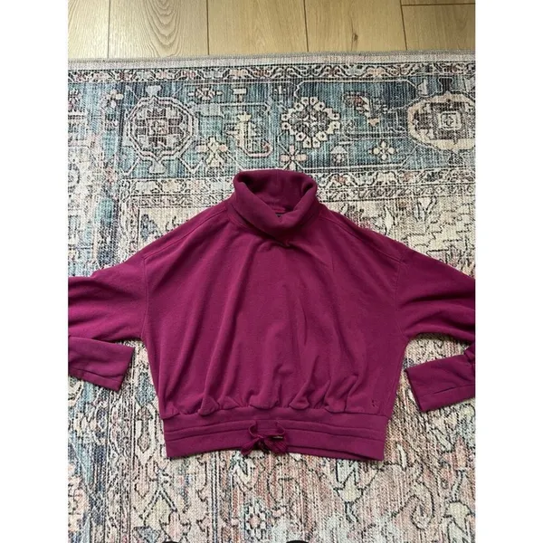 Sweaty Betty Melody Luxe Fleece Sweatshirt in Amaranth Pink Size Small 6 - Image 7