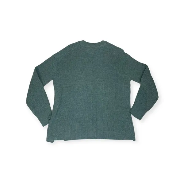 Lululemon womens size 10 merino wool sweater green knit pullover crew neck tide - Image 2