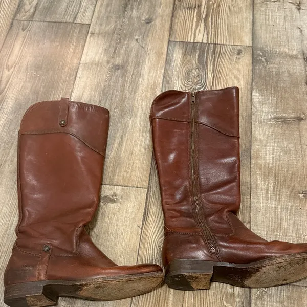 Frye Brown Leather Knee-High Boots - Image 3