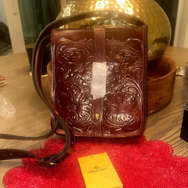 Patricia Nash Brown Embossed Crossbody Bag - Image 2