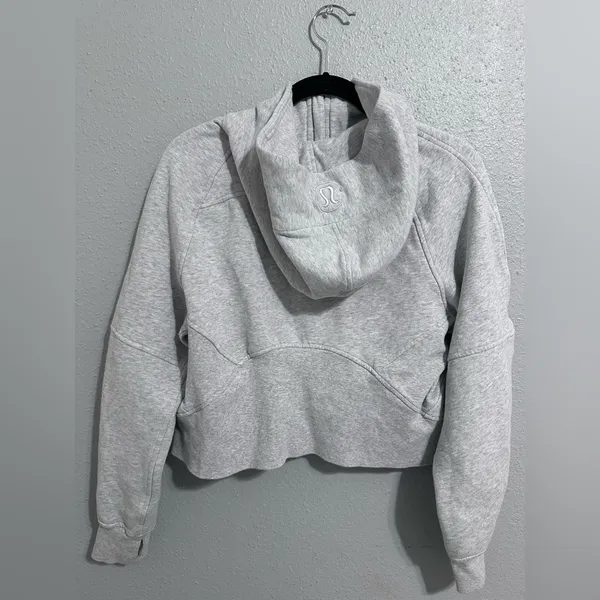 Lululemon Scuba Oversized 1/2 Zip Hoodie Heathered Core Ultra Grey size XS cute - Image 6