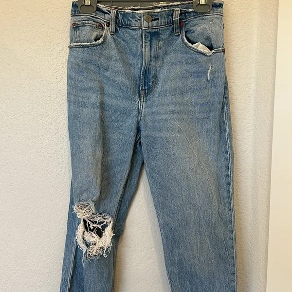 Abercrombie & Fitch The 90's Straight Ultra High Rise Jeans - 27/4‎ Short - Image 2