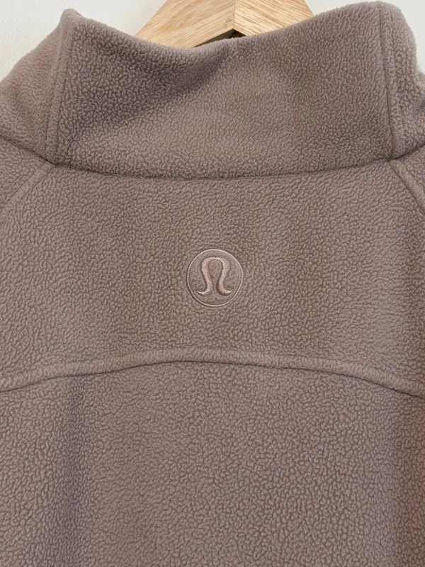 Lululemon Oversized Scuba Tumbled Fleece Funnel-Neck Half Zip Size XL / XXL Pink - Image 7