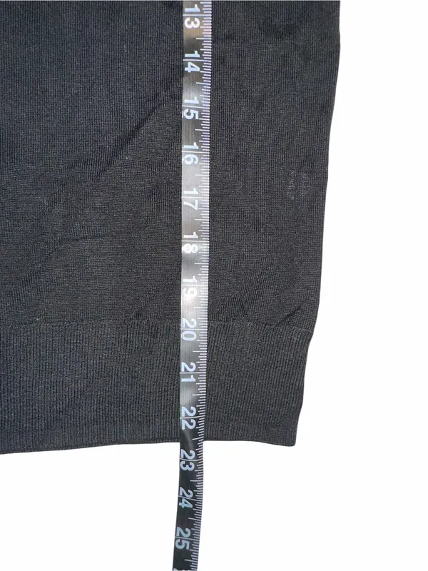 AllSaints Connie Roll Neck Top Black Knit Merino Wool Sleeveless MEDIUM - Image 7