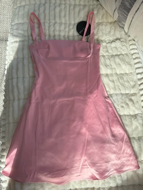 White Fox Just A Girl Mini Dress Pink - Image 2