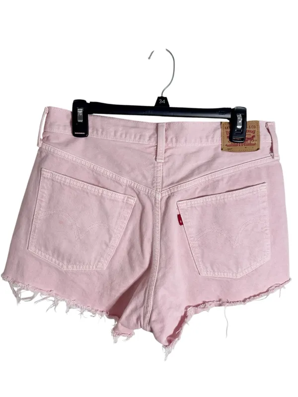Levi’s 501 Original Fit Pink Rigid Denim High Rise Jean Cutoff Shorts size 30 - Image 3