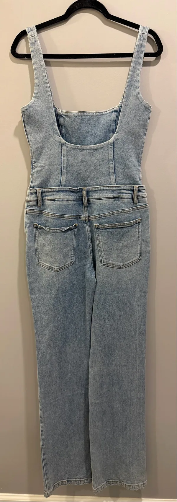 Retrofête Dawson Denim Low Back Jumpsuit Tangier Denim Blue - Image 7