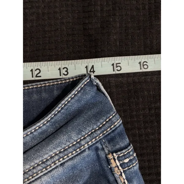 Maurices Med Wash Embroidered Straight Denim Jeans Size M-L Low‎ Rise Pockets - Image 5