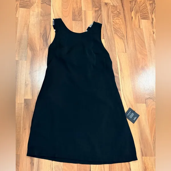 Lulu's Black and White Striped Bow Dress - Image 5