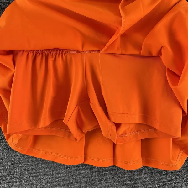 adidas Stella McCartney Barricade Tennis Skort Orange Pleated Skirt Small S - Image 11