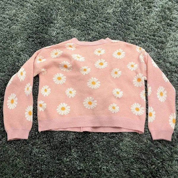 SHEIN Daisy Button Up Cardigan in Pink, Size OS​​​​​​​ - Image 2