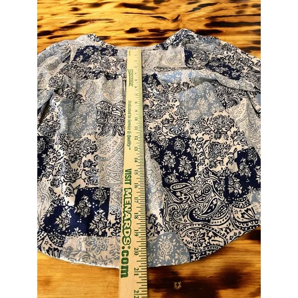 Maeve Anthropologie Size Small Long Sleeve Floral Paisley‎ Blouse Boho Peasant - Image 9