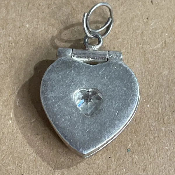 Jezlaine Jez Sterling Silver Crystal Mother Heart Locket Pendant Charm - Image 4