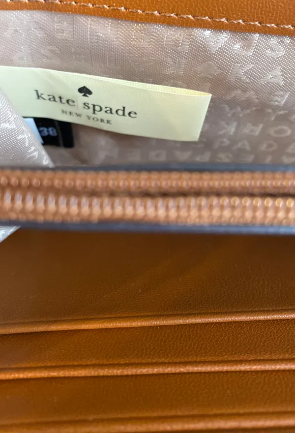 Brown Leather Zip Around Wallet - Image 8