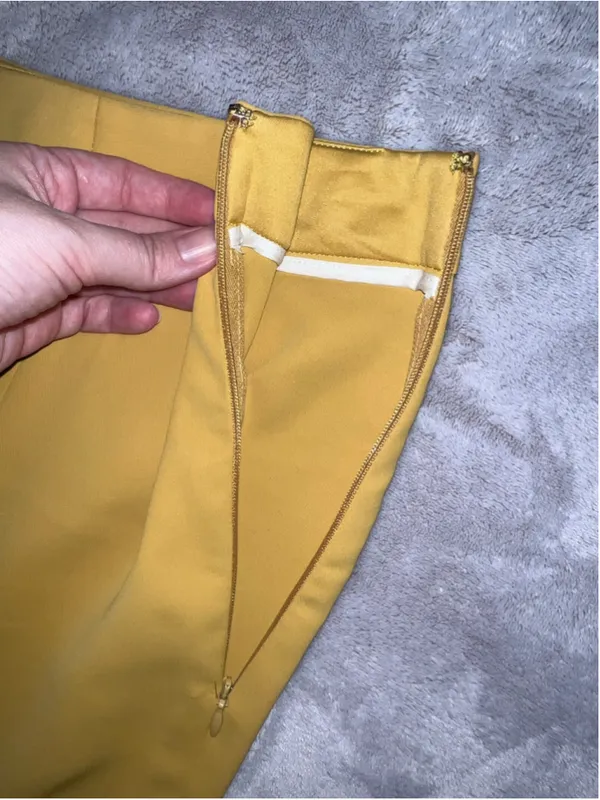 Express Flare Pants Yellow Mustard Work Office Casual 10 - Image 3