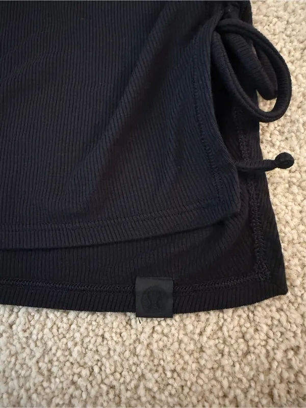lululemon athletica Black Short-Sleeve Side-Ruched Tee - Image 3