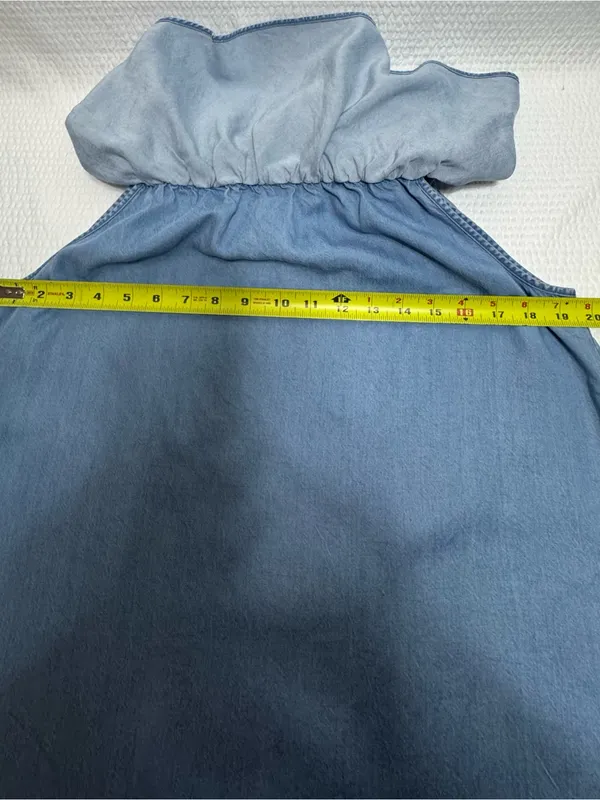 7 For All Mankind Light Blue Chambray Shirt - Image 6