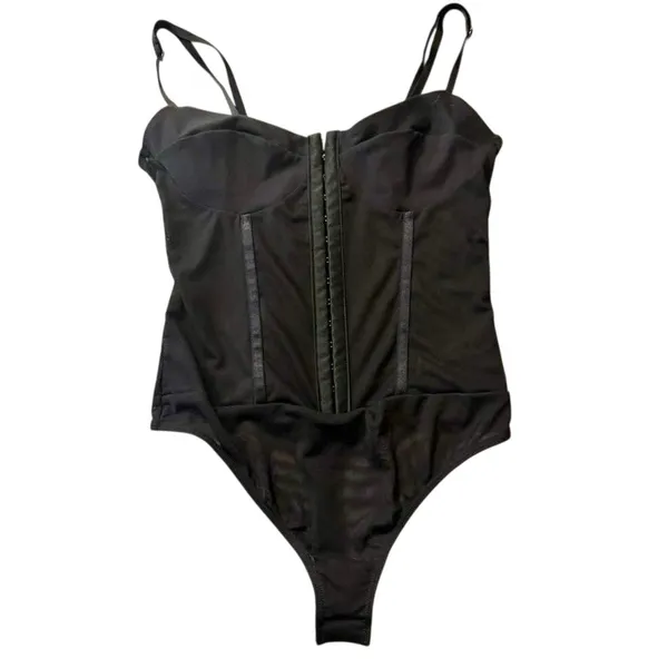 Free People Intimately Night Rhythm Corset Bodysuit in black size small - Image 4
