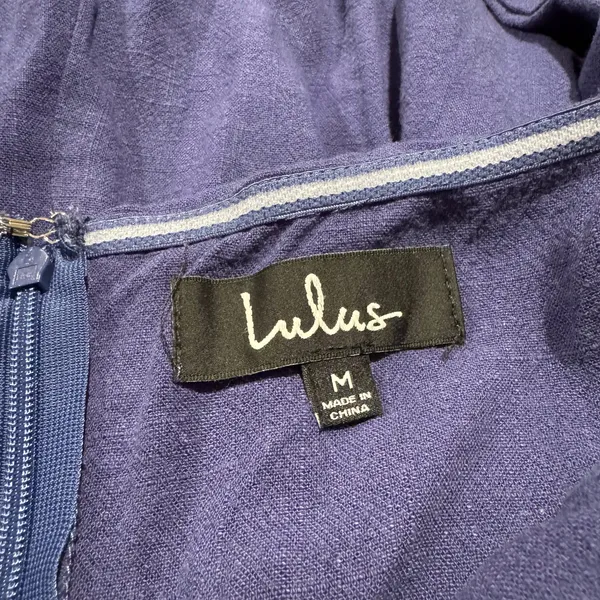 NWT Lulus Jumpsuit Lanah Y2K Boho Coastal Minimalist Strapless Linen Size Medium - Image 3