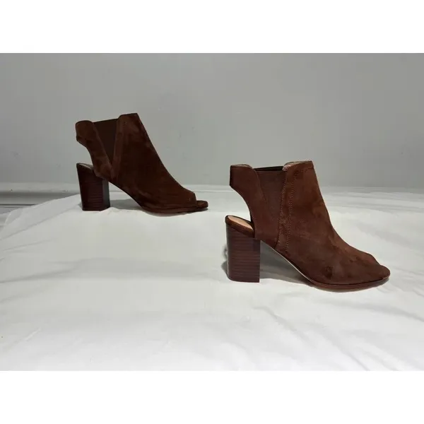 Anthropologie Suede Peep-Toe Heels  Size 9 - Image 3