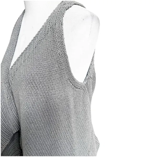 Theory Women’s Draped Knit Vest Size Large Gray Minimalist Quiet Luxury - Image 6