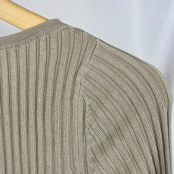 Boden Tan Ribbed Knit Long Sleeve Vintage Sweater Top S - Image 4