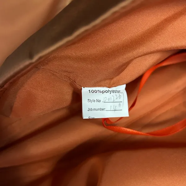 Changuan Women Short Satin Halter Corset Back Beaded Prom Dress Burnt Orange 14 - Image 15