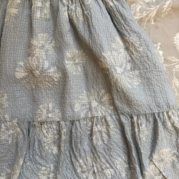 Madewell Gray blue floral dress - Image 2