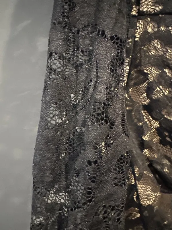 NWT Women L 8 10 Black Lace Mermaid Maxi Gown Gothic Formal Evening SHEIN Belle - Image 7