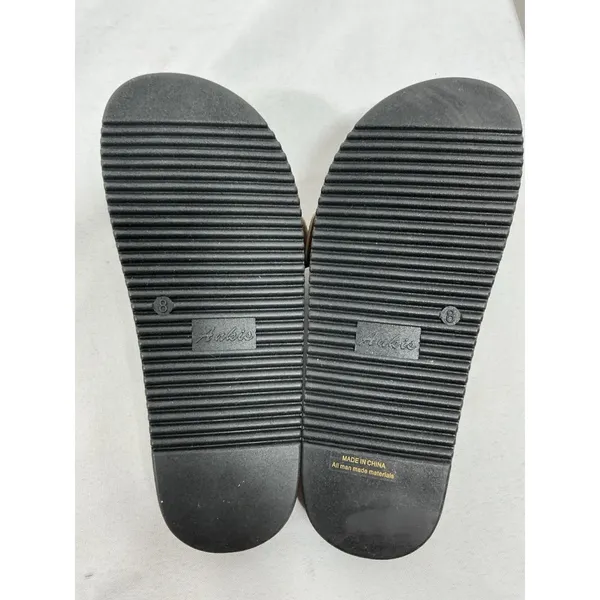 Womans New Ankis Slip On Slides Size 8 Brown Buckle Band - Image 4