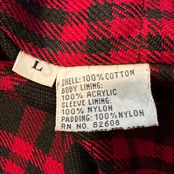 Free Country Large Burgundy Barn Chore Coat Jacket Flannel Lining - Image 4
