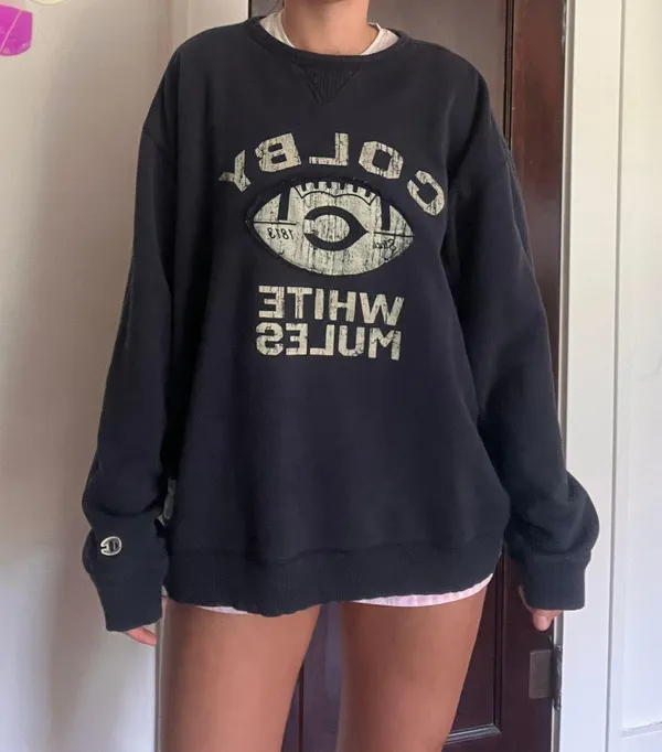 Champion Navy Blue Crewneck Sweatshirt - Image 2
