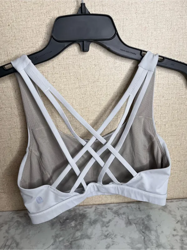 lululemon athletica Light Gray Crisscross Strappy Sports Bra - Image 2