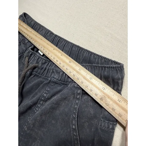 Aerie Acid Washed Joggers Distressed Charcoal w/ drawstring, Small NWOT (E9) - Image 6