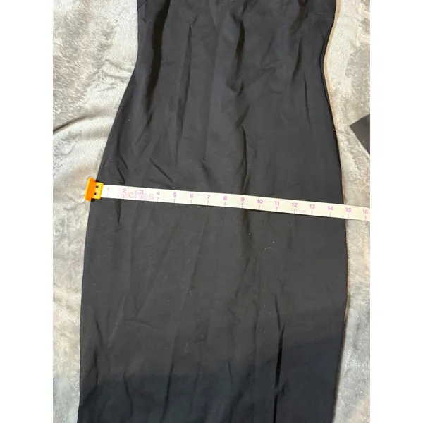 NWT Lulus Persuasion‎ Black Ruffled Bodycon Midi Dress Sleeveless Size Small - Image 11
