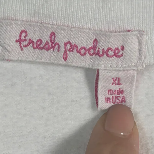 Fresh Produce Manhattan Beach White Sailboat Graphic Sweatshirt XL Made in USA - Image 4