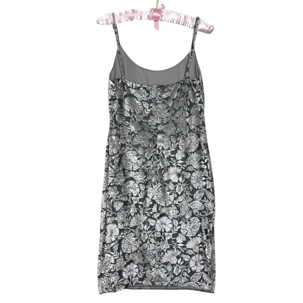 NWOT Y2K Bebe Slip Dress S Velvet Burnout‎ Silver Lined Fairy Grunge Whimsigoth - Image 6