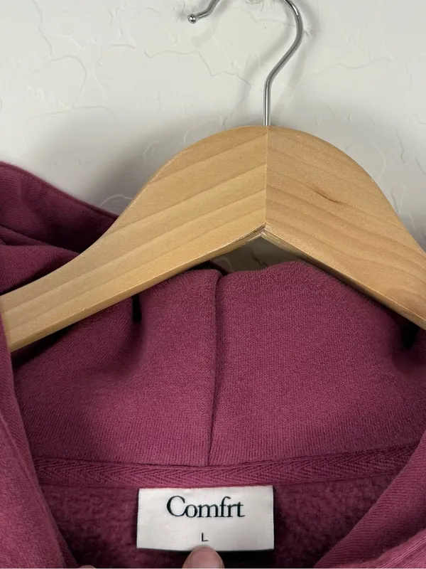 Comfrt Colors Berry Minimalist Hoodie - Image 5