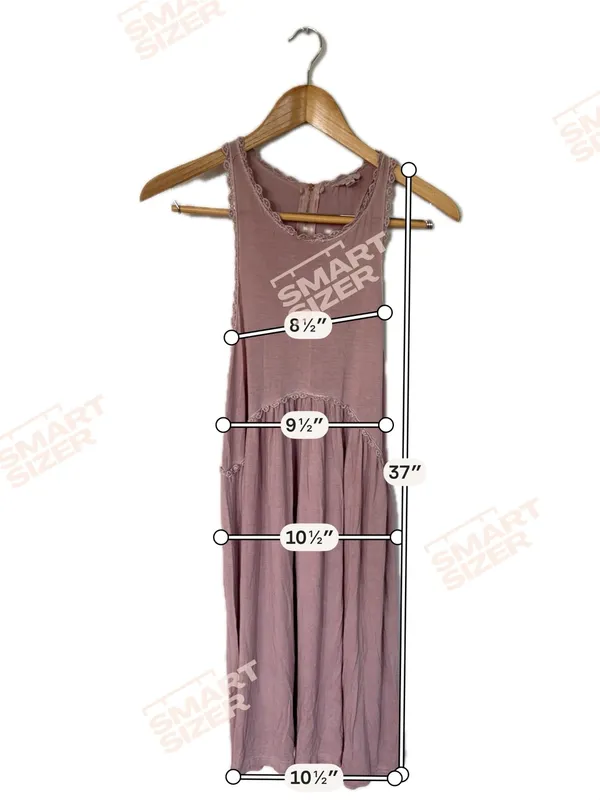 POL Crochet Lace Trim Babydoll Tunic Tank Top Mini Dress Boho - Image 4