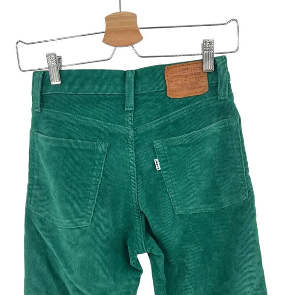 Levi's Wedgie Straight Fit Corduroy‎ Pants Green Size 24 - Image 10