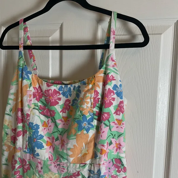 Old Navy floral Mini Sleeveless linen blend with pockets Dress Size X-Large - Image 3