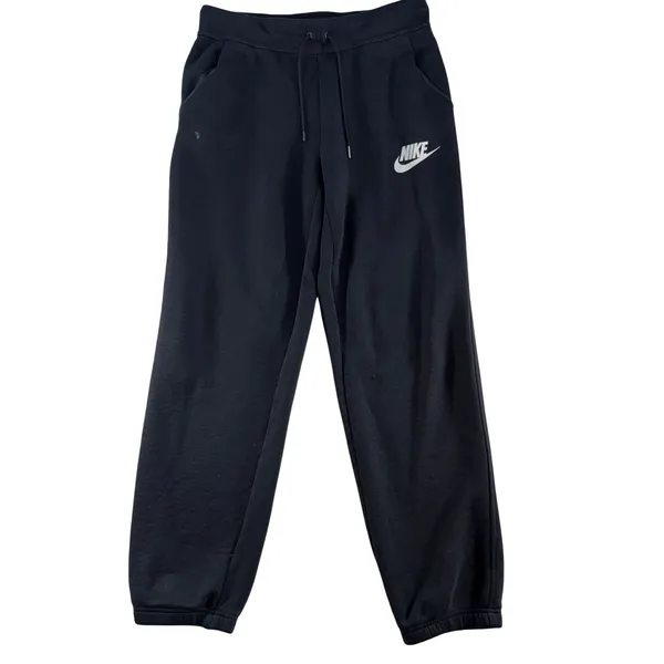 Nike M Medium Sweatpants Joggers Sportswear Classic Fleece Pockets‎ Black 828603 - Image 2