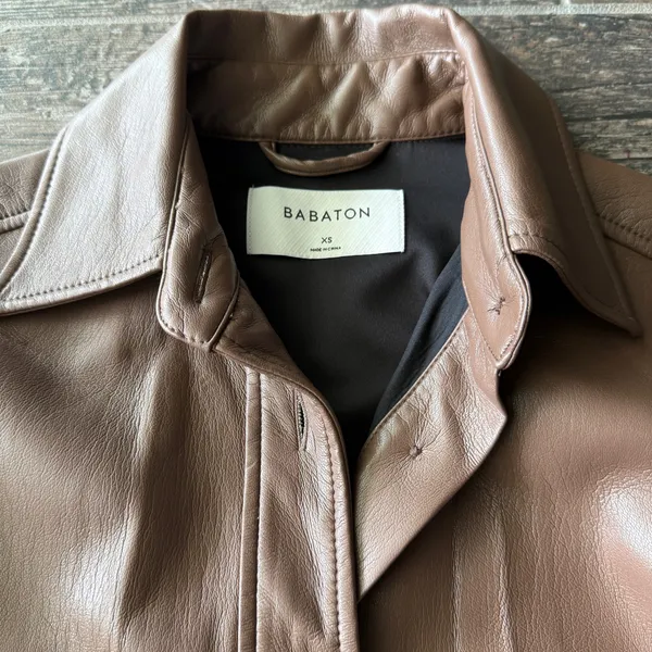 Aritzia Pelli Faux Leather Shirt Jacket - Image 2