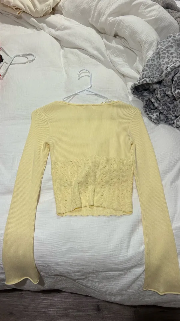 Yellow garage knitted long sleeve top  - Image 4