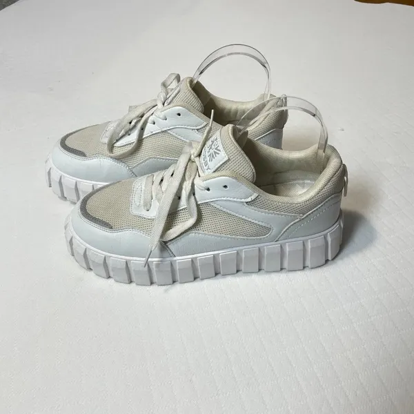 Crosby Scotland Women’s White Platform Sneakers Size‎ 40/US 10 - Image 3