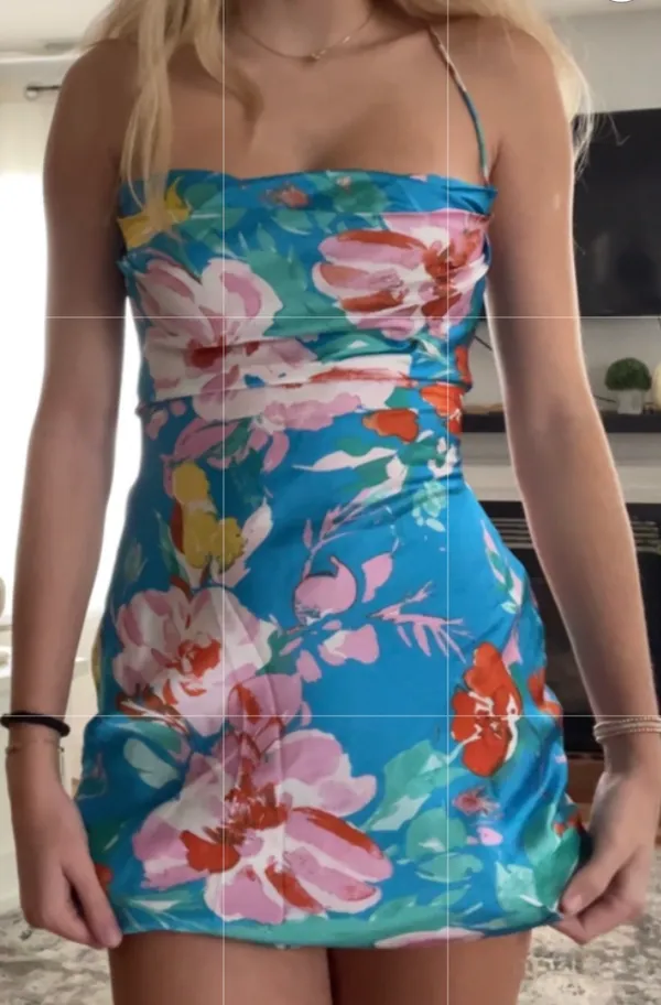 Hello Molly Blue Floral Dress - Image 4