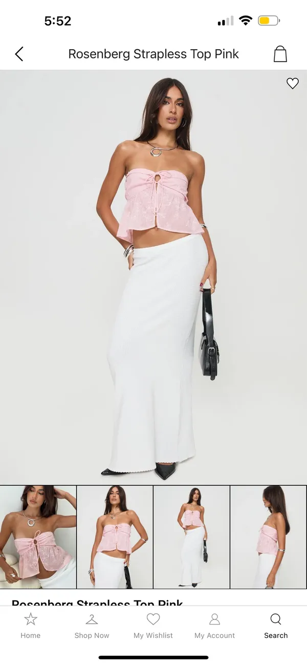 Princess Polly Rosenberg Strapless Top Pink - Image 3