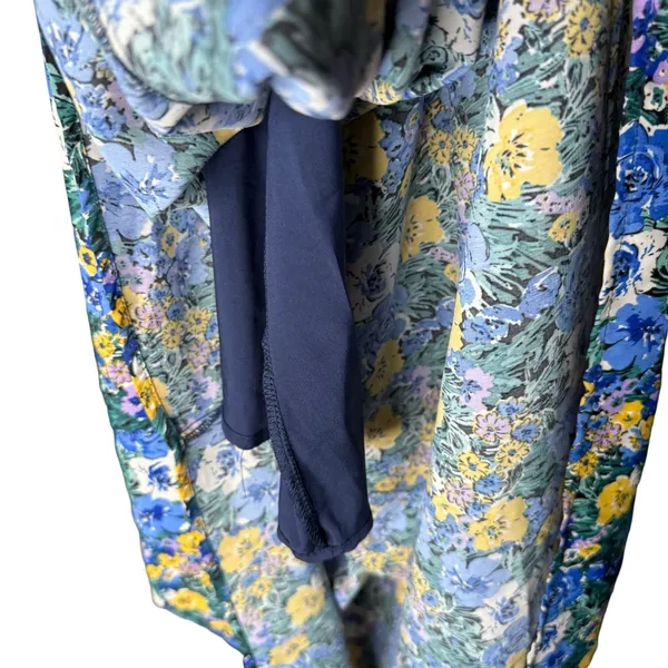 CODE x MODE Floral Maxi Dress XL Empire‎ Waist Drop Waist Ruffle Bishop Sleeve - Image 8