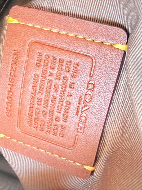 NWT Coach Mini Rowan Crossbody Bag Rainbow Signature Canvas CDC39 Sand Multi - Image 6