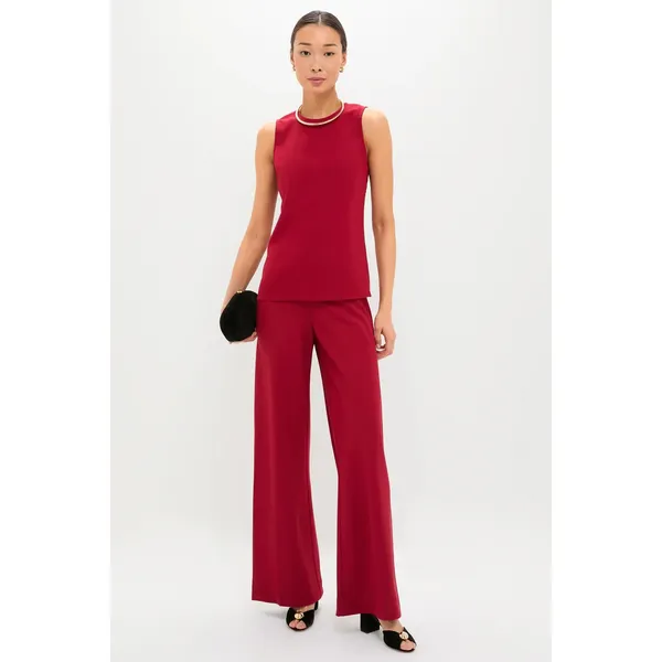 Staud NWT Stroll Pant in‎ Pomegranate Red Size Small - Image 2